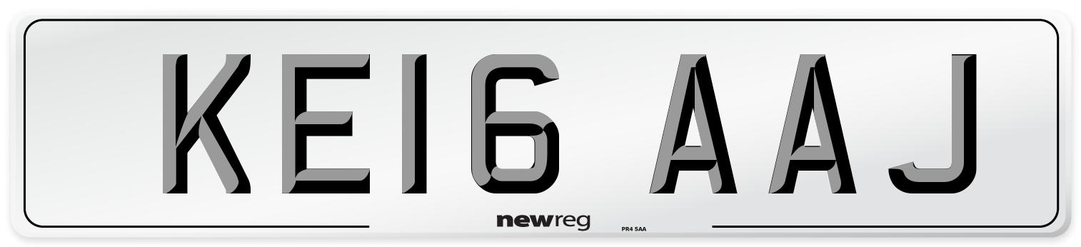 KE16 AAJ Number Plate from New Reg